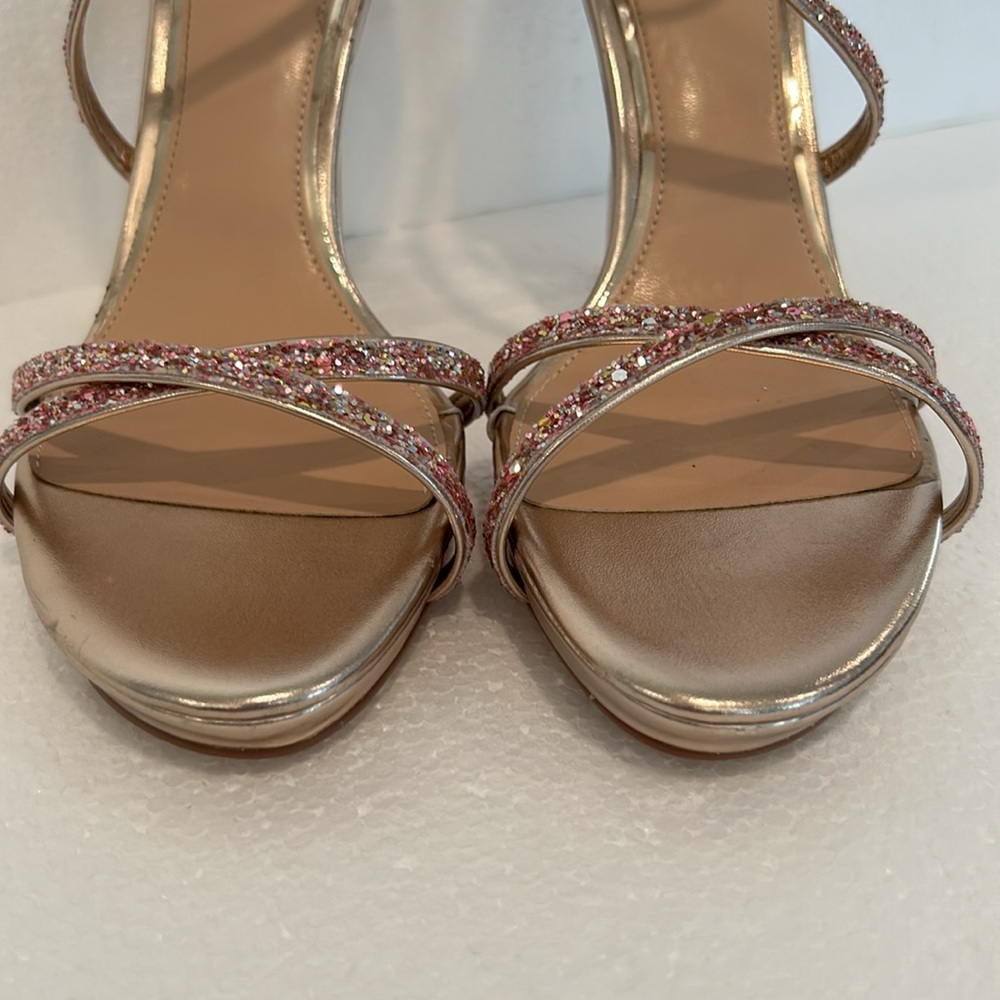 New Jewel Badgley Mischka - Jolene Metallic Stiletto sz 8.5 - Picture 2 of 9